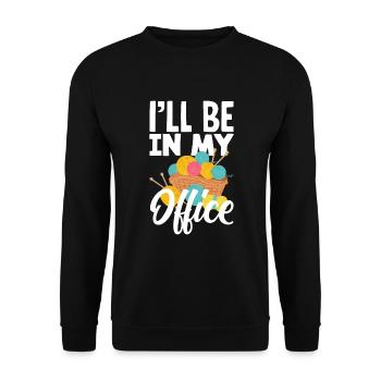 Drôle de tricot à l’aiguille à tricoter cadeau - Sweat-shirt Unisexe - noir - Devant - Alina (178cm) & Michal (187cm)