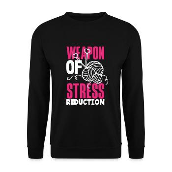 Drôle de tricot à l’aiguille à tricoter cadeau - Sweat-shirt Unisexe - noir - Devant - Alina (178cm) & Michal (187cm)