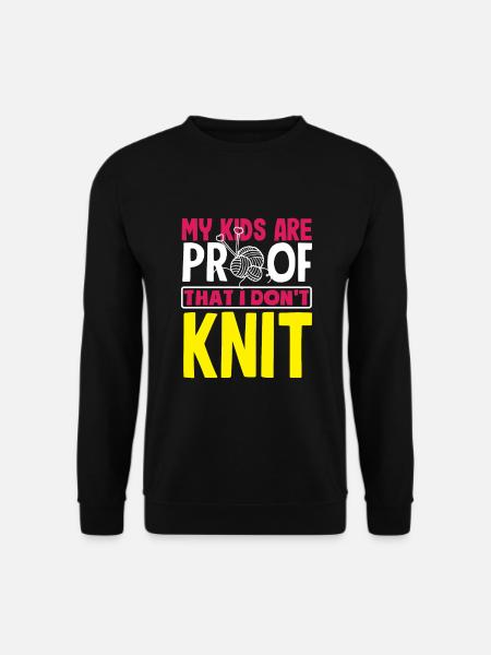 Funny Knitting Knitting Needle Gift - Unisex Sweatshirt - black
