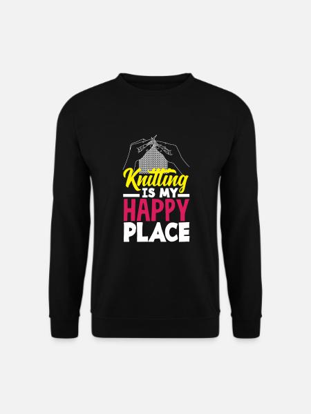 Funny Knitting Knitting Needle Gift - Unisex Sweatshirt - black