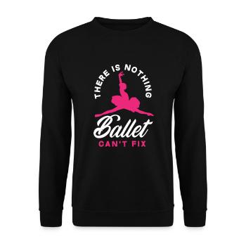 Süßes Ballerina Ballettänzerin Geschenk - Unisex Pullover - Schwarz - Vorne - Alina (178cm) & Michal (187cm)