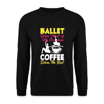 Süßes Ballerina Ballettänzerin Geschenk - Unisex Pullover - Schwarz - Vorne - Alina (178cm) & Michal (187cm)