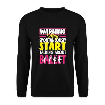 Süßes Ballerina Ballettänzerin Geschenk - Unisex Pullover - Schwarz - Vorne - Alina (178cm) & Michal (187cm)