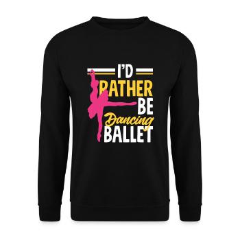 Süßes Ballerina Ballettänzerin Geschenk - Unisex Pullover - Schwarz - Vorne - Alina (178cm) & Michal (187cm)