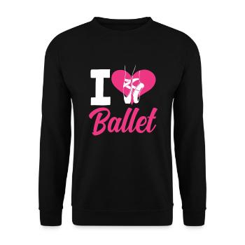 Süßes Ballerina Ballettänzerin Geschenk - Unisex Pullover - Schwarz - Vorne - Alina (178cm) & Michal (187cm)