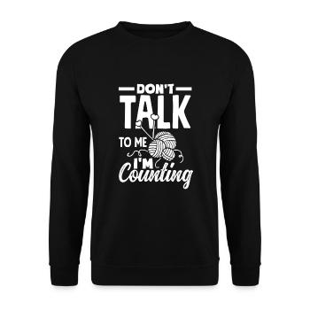 Drôle de tricot à l’aiguille à tricoter cadeau - Sweat-shirt Unisexe - noir - Devant - Alina (178cm) & Michal (187cm)