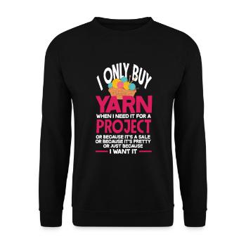 Drôle de tricot à l’aiguille à tricoter cadeau - Sweat-shirt Unisexe - noir - Devant - Alina (178cm) & Michal (187cm)