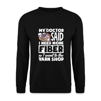 Drôle de tricot à l’aiguille à tricoter cadeau - Sweat-shirt Unisexe - noir - Devant - Alina (178cm) & Michal (187cm)