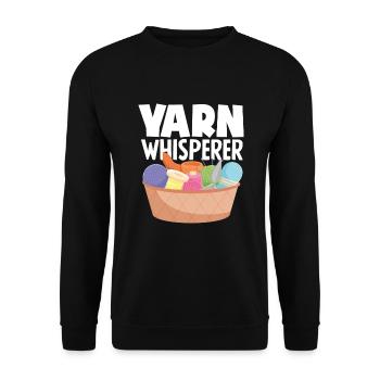 Drôle de tricot à l’aiguille à tricoter cadeau - Sweat-shirt Unisexe - noir - Devant - Alina (178cm) & Michal (187cm)