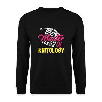 Drôle de tricot à l’aiguille à tricoter cadeau - Sweat-shirt Unisexe - noir - Devant - Alina (178cm) & Michal (187cm)