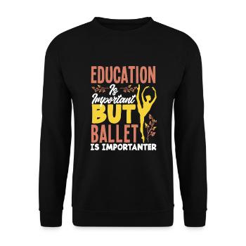 Süßes Ballerina Ballettänzerin Geschenk - Unisex Pullover - Schwarz - Vorne - Alina (178cm) & Michal (187cm)