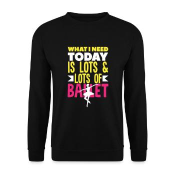 Süßes Ballerina Ballettänzerin Geschenk - Unisex Pullover - Schwarz - Vorne - Alina (178cm) & Michal (187cm)