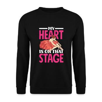 Cute Ballerina Ballet Dancer Gift - Unisex Sweatshirt - black - Front - Alina (178cm) & Michal (187cm)