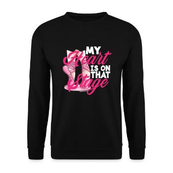 Süßes Ballerina Ballettänzerin Geschenk - Unisex Pullover - Schwarz - Vorne - Alina (178cm) & Michal (187cm)