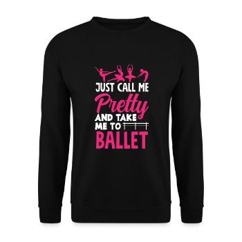 Cute Ballerina Ballet Dancer Gift - Unisex Sweatshirt - black - Front - Alina (178cm) & Michal (187cm)