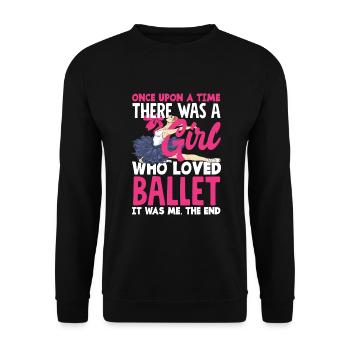 Süßes Ballerina Ballettänzerin Geschenk - Unisex Pullover - Schwarz - Vorne - Alina (178cm) & Michal (187cm)