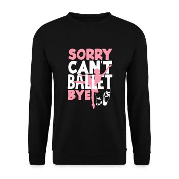 Süßes Ballerina Ballettänzerin Geschenk - Unisex Pullover - Schwarz - Vorne - Alina (178cm) & Michal (187cm)