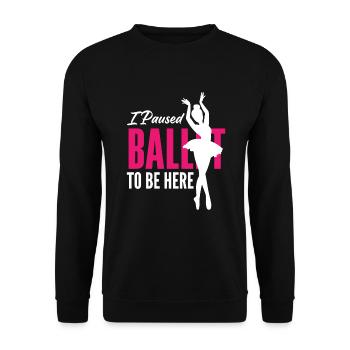 Süßes Ballerina Ballettänzerin Geschenk - Unisex Pullover - Schwarz - Vorne - Alina (178cm) & Michal (187cm)