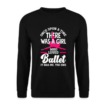 Süßes Ballerina Ballettänzerin Geschenk - Unisex Pullover - Schwarz - Vorne - Alina (178cm) & Michal (187cm)