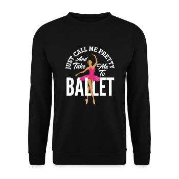 Süßes Ballerina Ballettänzerin Geschenk - Unisex Pullover - Schwarz - Vorne - Alina (178cm) & Michal (187cm)