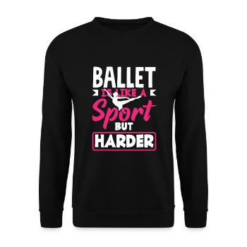 Süßes Ballerina Ballettänzerin Geschenk - Unisex Pullover - Schwarz - Vorne - Alina (178cm) & Michal (187cm)