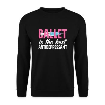 Süßes Ballerina Ballettänzerin Geschenk - Unisex Pullover - Schwarz - Vorne - Alina (178cm) & Michal (187cm)