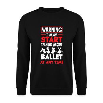 Süßes Ballerina Ballettänzerin Geschenk - Unisex Pullover - Schwarz - Vorne - Alina (178cm) & Michal (187cm)