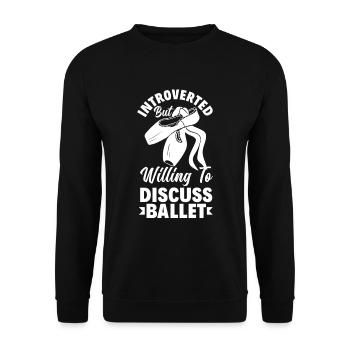 Süßes Ballerina Ballettänzerin Geschenk - Unisex Pullover - Schwarz - Vorne - Alina (178cm) & Michal (187cm)