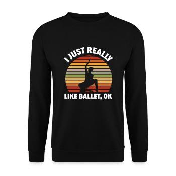 Süßes Ballerina Ballettänzerin Geschenk - Unisex Pullover - Schwarz - Vorne - Alina (178cm) & Michal (187cm)