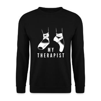 Süßes Ballerina Ballettänzerin Geschenk - Unisex Pullover - Schwarz - Vorne - Alina (178cm) & Michal (187cm)