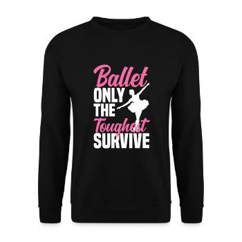 Süßes Ballerina Ballettänzerin Geschenk - Unisex Pullover - Schwarz - Vorne - Alina (178cm) & Michal (187cm)