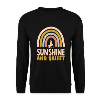 Süßes Ballerina Ballettänzerin Geschenk - Unisex Pullover - Schwarz - Vorne - Alina (178cm) & Michal (187cm)