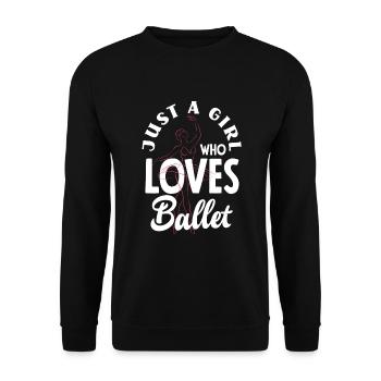 Süßes Ballerina Ballettänzerin Geschenk - Unisex Pullover - Schwarz - Vorne - Alina (178cm) & Michal (187cm)