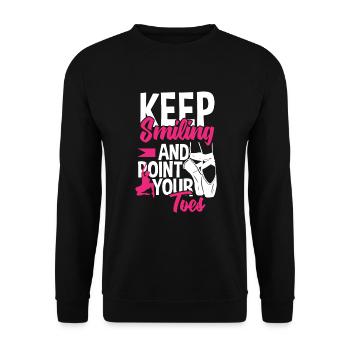 Süßes Ballerina Ballettänzerin Geschenk - Unisex Pullover - Schwarz - Vorne - Alina (178cm) & Michal (187cm)
