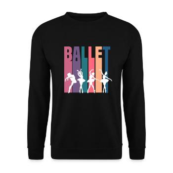 Süßes Ballerina Ballettänzerin Geschenk - Unisex Pullover - Schwarz - Vorne - Alina (178cm) & Michal (187cm)