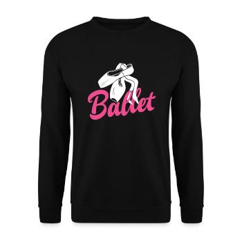 Süßes Ballerina Ballettänzerin Geschenk - Unisex Pullover - Schwarz - Vorne - Alina (178cm) & Michal (187cm)