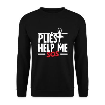 Süßes Ballerina Ballettänzerin Geschenk - Unisex Pullover - Schwarz - Vorne - Alina (178cm) & Michal (187cm)