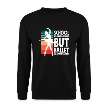 Süßes Ballerina Ballettänzerin Geschenk - Unisex Pullover - Schwarz - Vorne - Alina (178cm) & Michal (187cm)