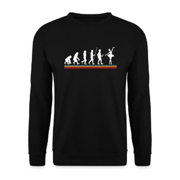 Cute Ballerina Ballet Dancer Gift - Unisex Sweatshirt - black - Front - Alina (178cm) & Michal (187cm)