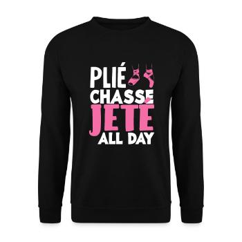 Süßes Ballerina Ballettänzerin Geschenk - Unisex Pullover - Schwarz - Vorne - Alina (178cm) & Michal (187cm)