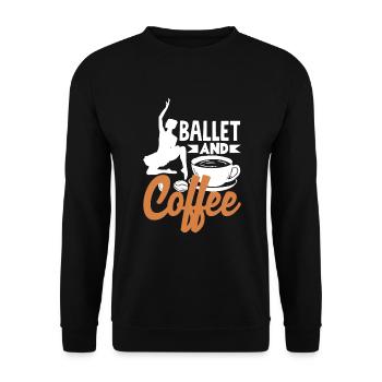 Süßes Ballerina Ballettänzerin Geschenk - Unisex Pullover - Schwarz - Vorne - Alina (178cm) & Michal (187cm)