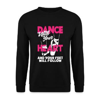 Süßes Ballerina Ballettänzerin Geschenk - Unisex Pullover - Schwarz - Vorne - Alina (178cm) & Michal (187cm)