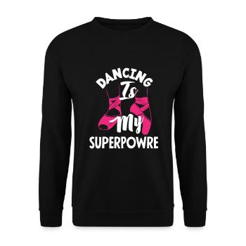 Cute Ballerina Ballet Dancer Gift - Unisex Sweatshirt - black - Front - Alina (178cm) & Michal (187cm)
