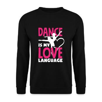 Süßes Ballerina Ballettänzerin Geschenk - Unisex Pullover - Schwarz - Vorne - Alina (178cm) & Michal (187cm)