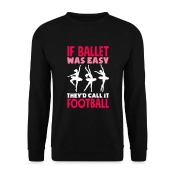 Süßes Ballerina Ballettänzerin Geschenk - Unisex Pullover - Schwarz - Vorne - Alina (178cm) & Michal (187cm)