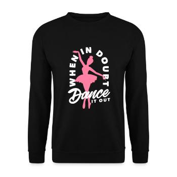 Süßes Ballerina Ballettänzerin Geschenk - Unisex Pullover - Schwarz - Vorne - Alina (178cm) & Michal (187cm)