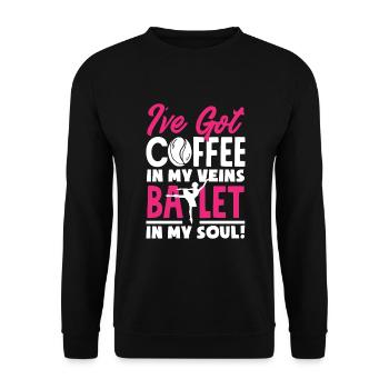 Süßes Ballerina Ballettänzerin Geschenk - Unisex Pullover - Schwarz - Vorne - Alina (178cm) & Michal (187cm)