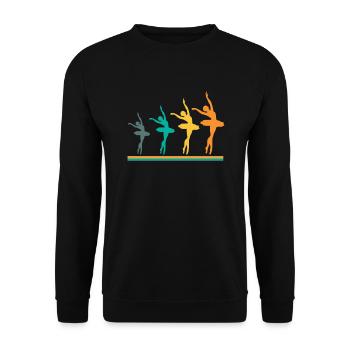 Süßes Ballerina Ballettänzerin Geschenk - Unisex Pullover - Schwarz - Vorne - Alina (178cm) & Michal (187cm)