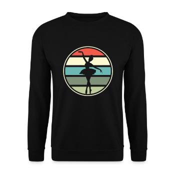 Süßes Ballerina Ballettänzerin Geschenk - Unisex Pullover - Schwarz - Vorne - Alina (178cm) & Michal (187cm)