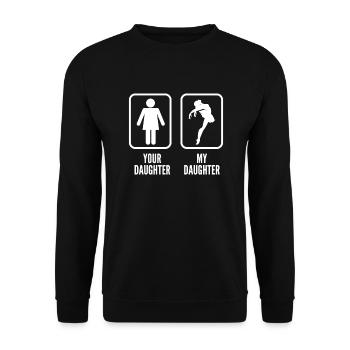 Süßes Ballerina Ballettänzerin Geschenk - Unisex Pullover - Schwarz - Vorne - Alina (178cm) & Michal (187cm)